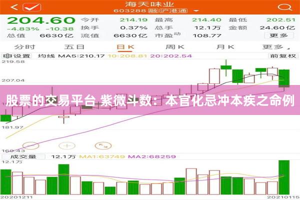 股票的交易平台 紫微斗数：本官化忌冲本疾之命例